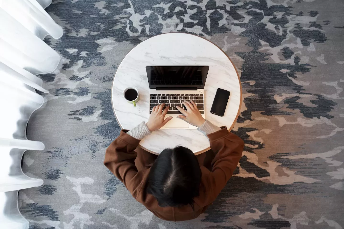 Person looking at a computer Person looking at a computer