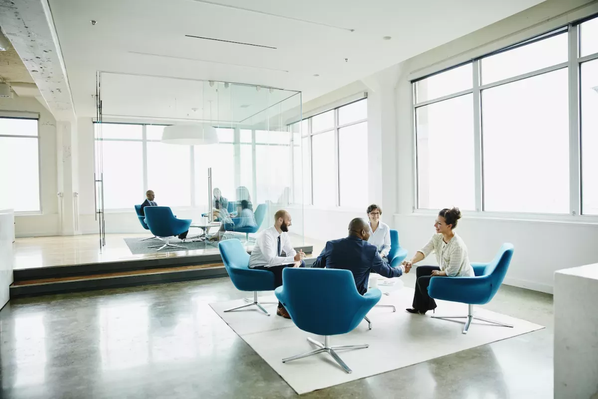 Colleagues in an office setting Colleagues in an office setting