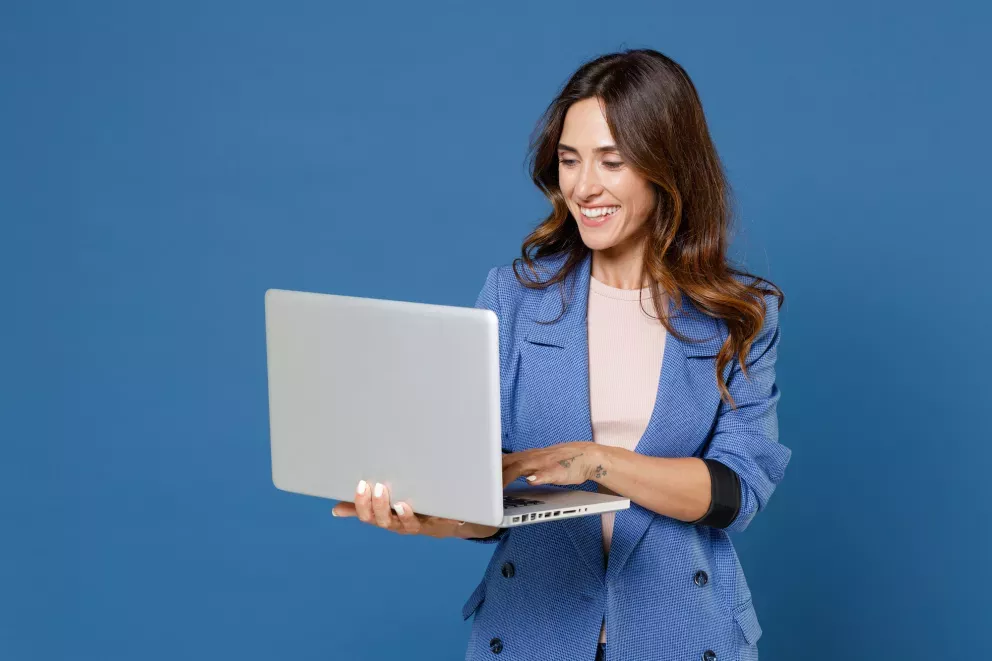 Woman using computer Woman using computer