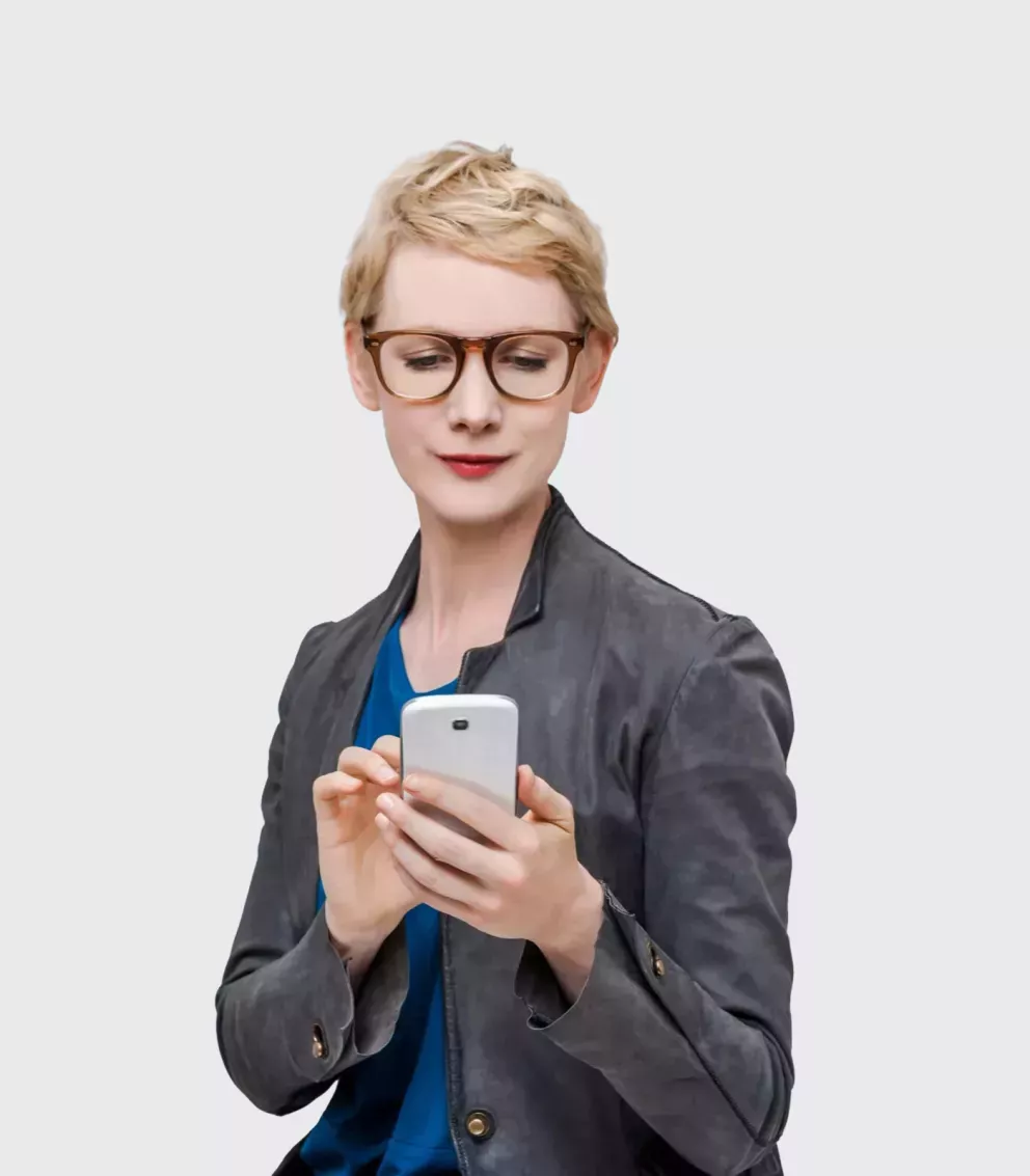 woman looking at phone woman looking at phone