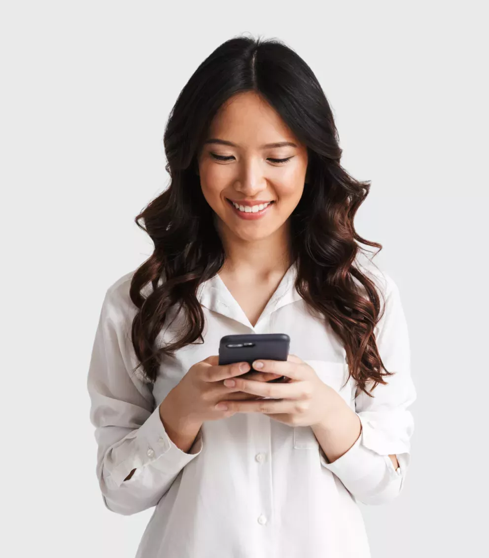 woman looking at phone woman looking at phone