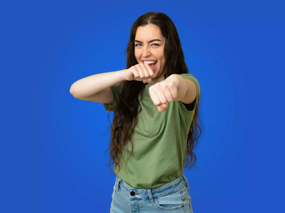 Woman punching Woman punching