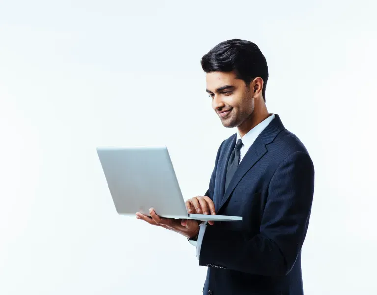 Man on computer Man on computer