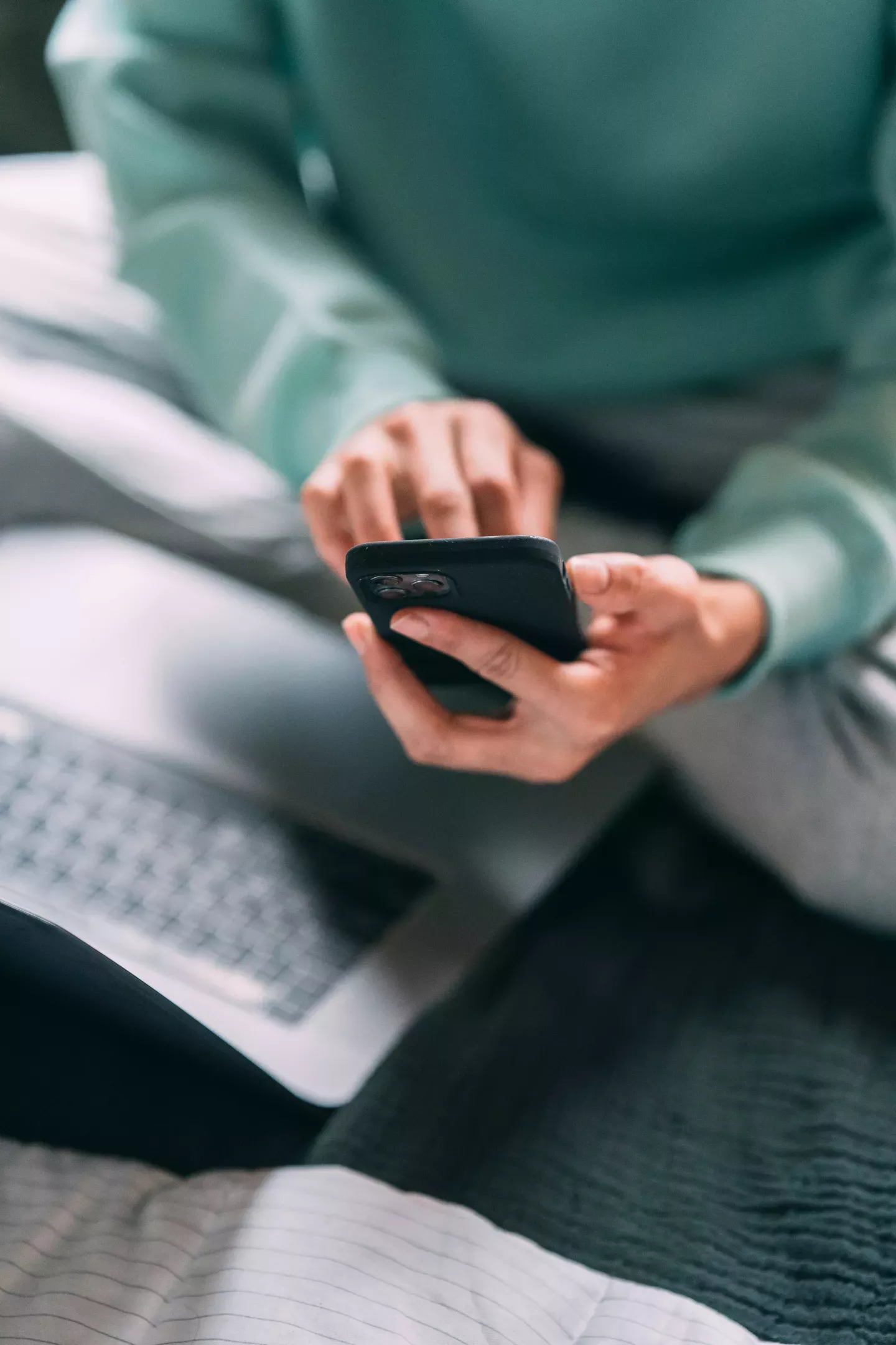 Person using a phone Person using a phone