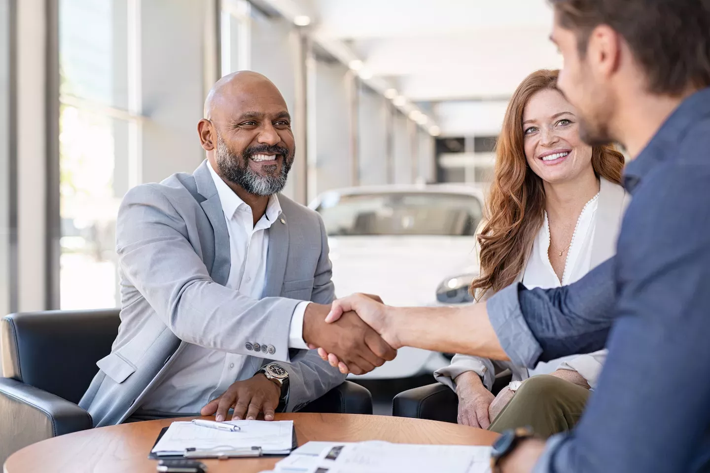 People negotiating a car loan People negotiating a car loan