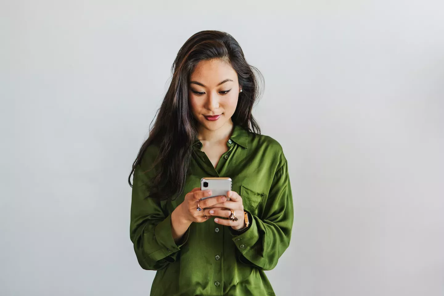 Woman looking at phone Woman looking at phone