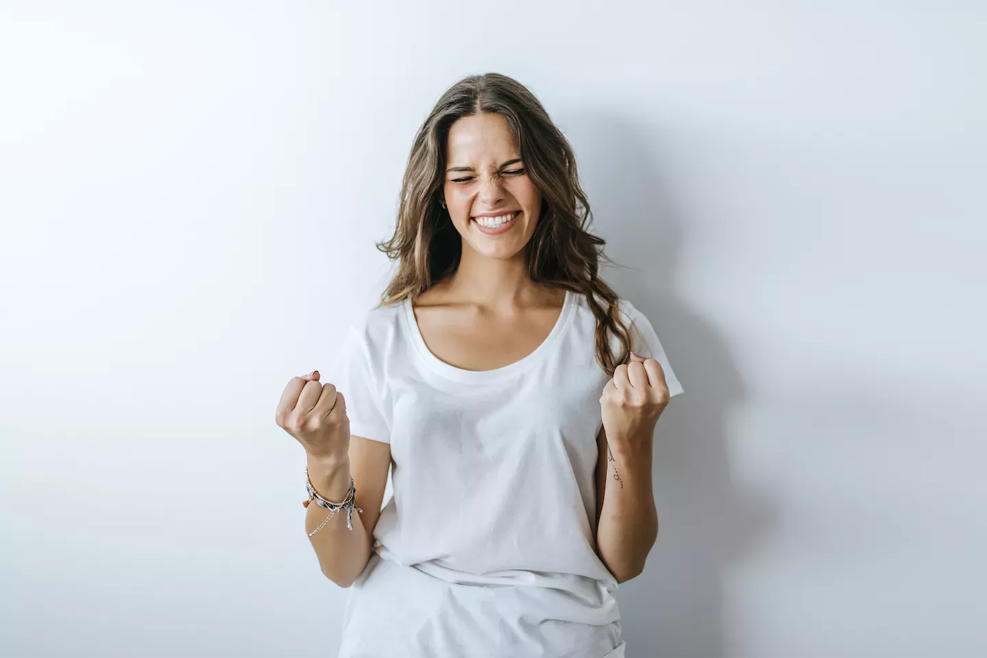 Happy woman smiling Happy woman smiling