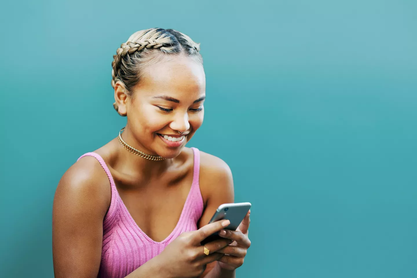 Woman using a phone Woman using a phone