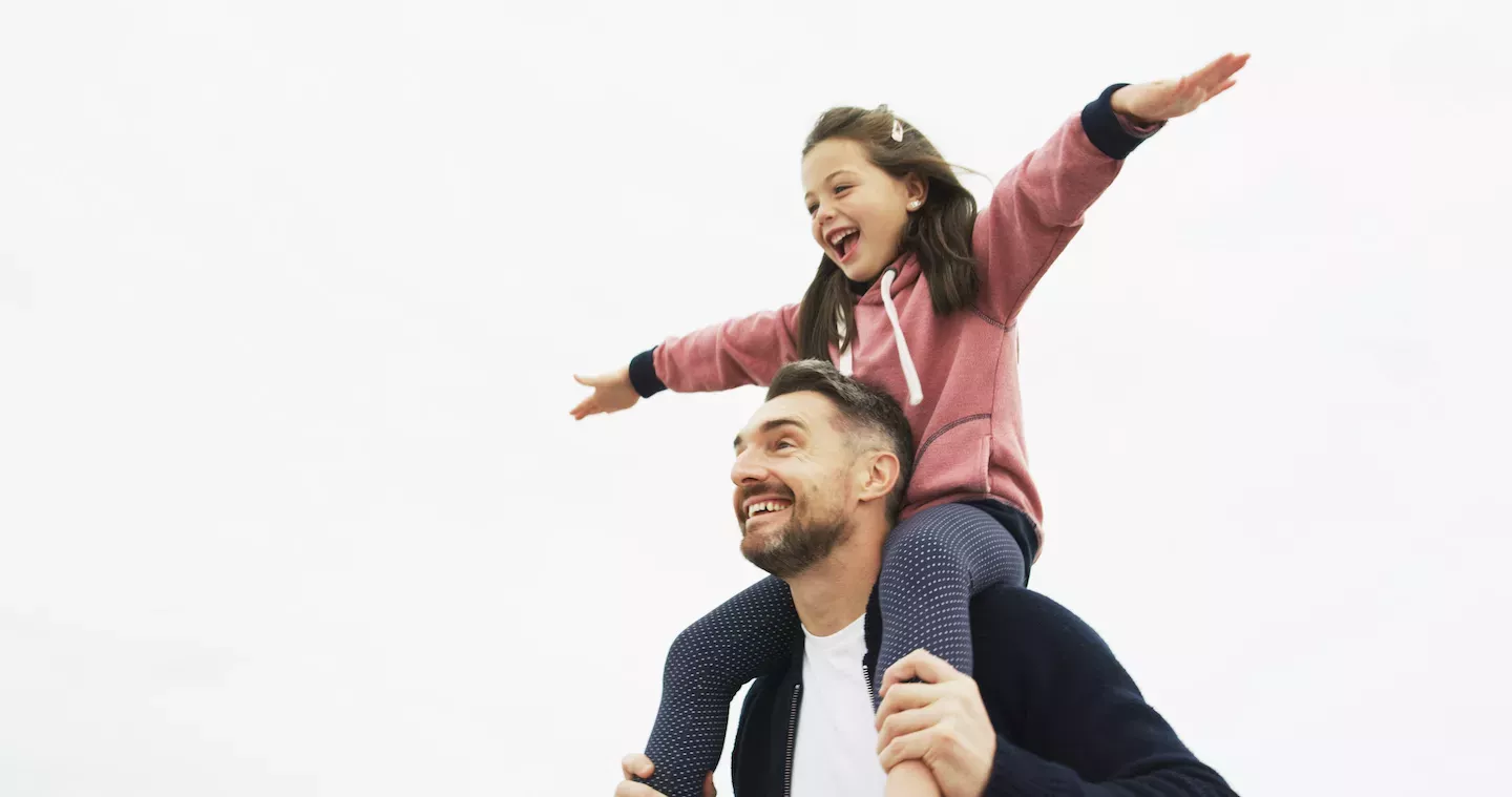 child on shoulders child on shoulders