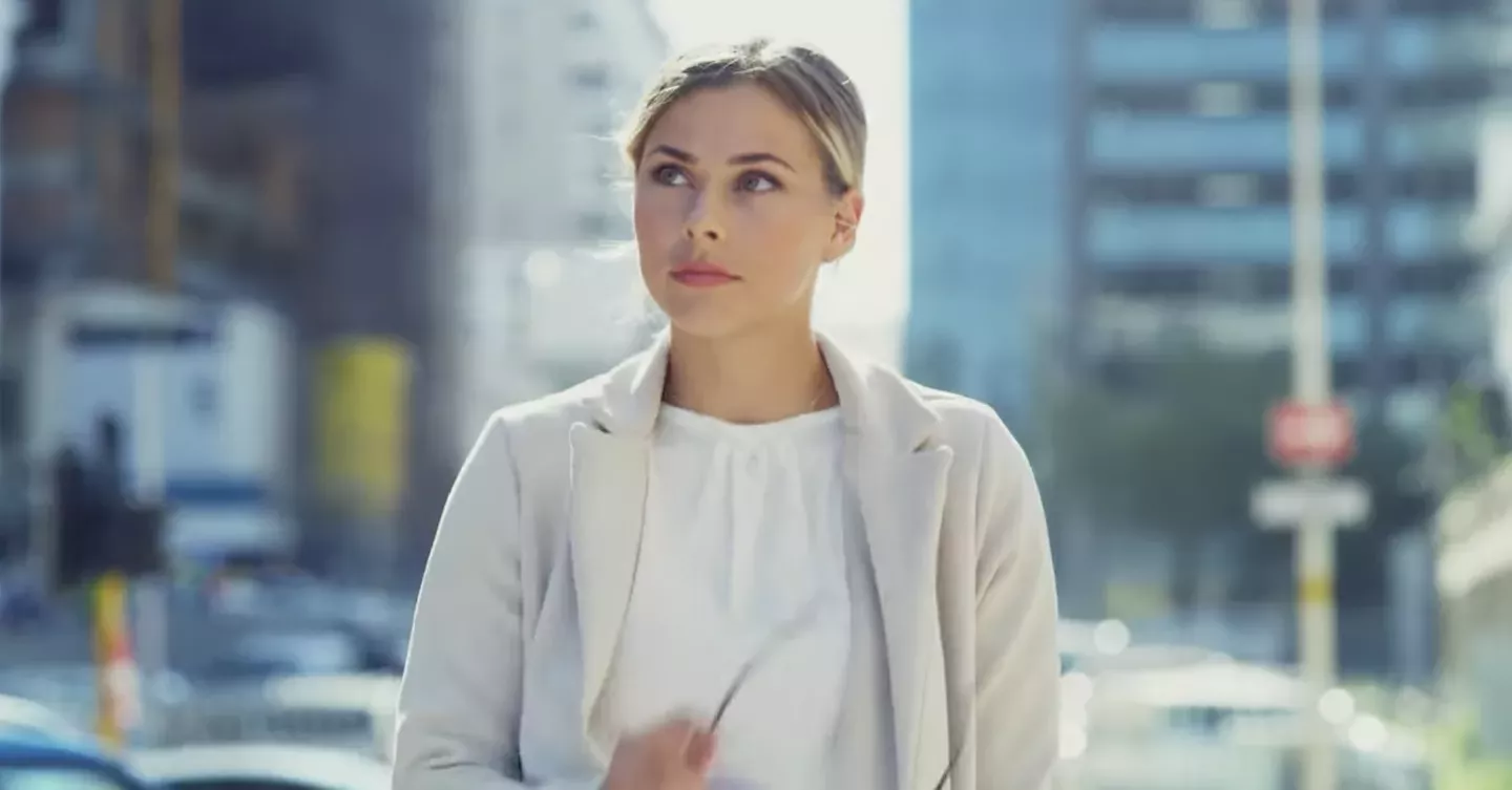 Digital Jane walking down the street Digital Jane walking down the street