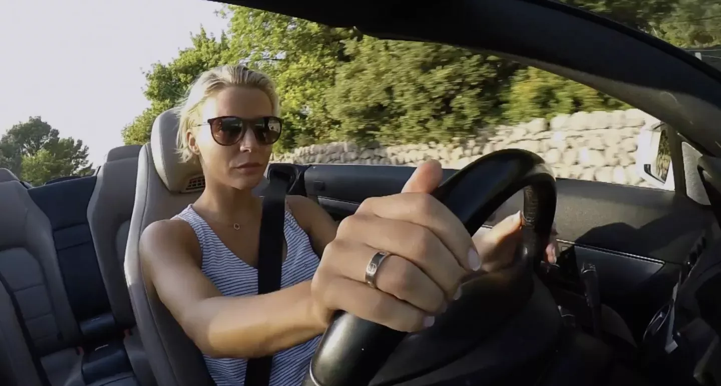 Woman driving a car Woman driving a car