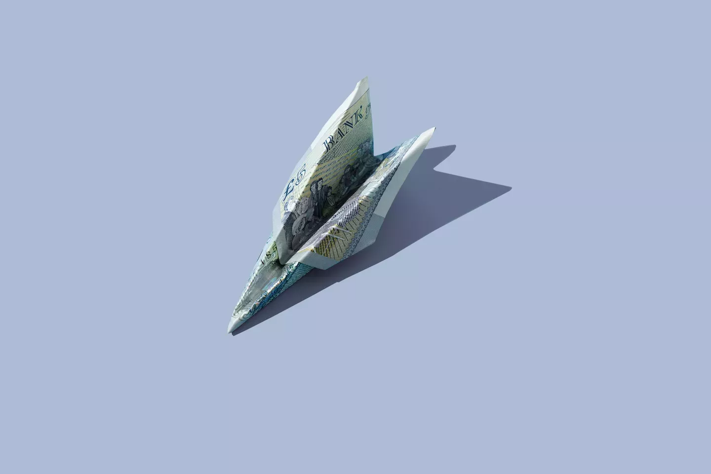 Paper airplane made of money Paper airplane made of money
