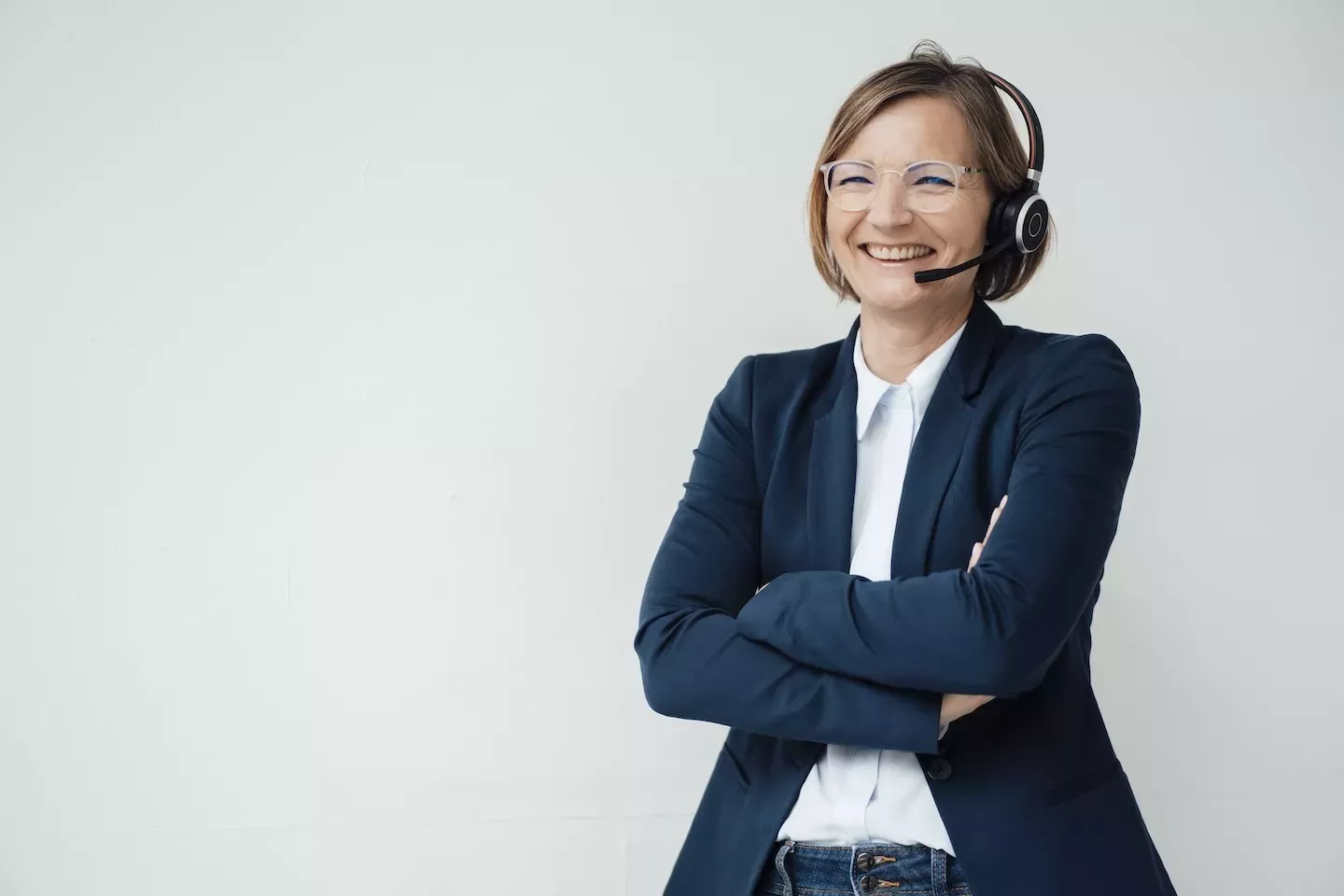 person with headset on person with headset on