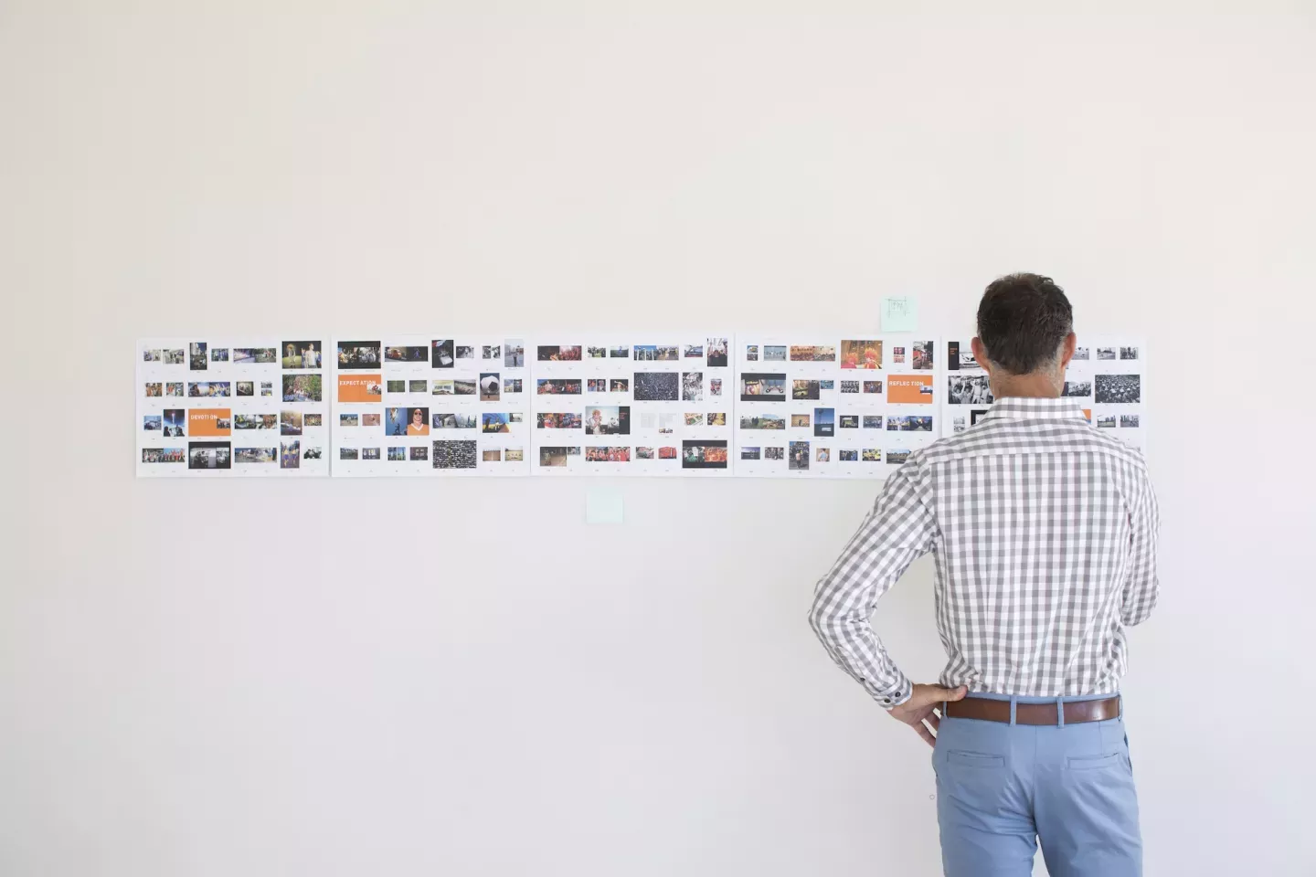 Man with photos Man with photos