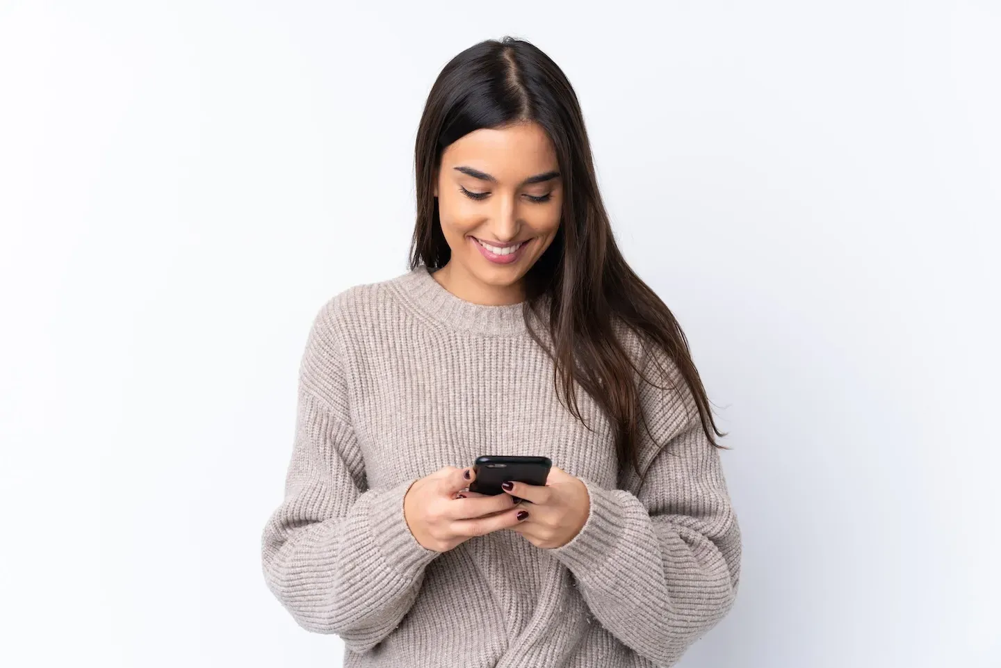 Woman Looking at Phone Woman Looking at Phone