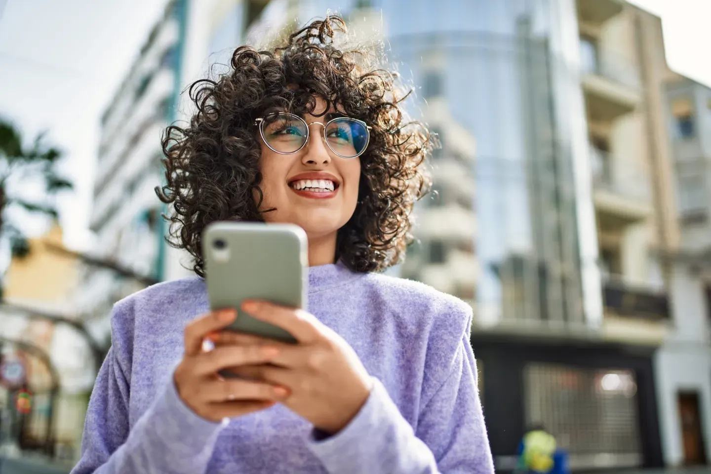 Woman with phone Woman with phone