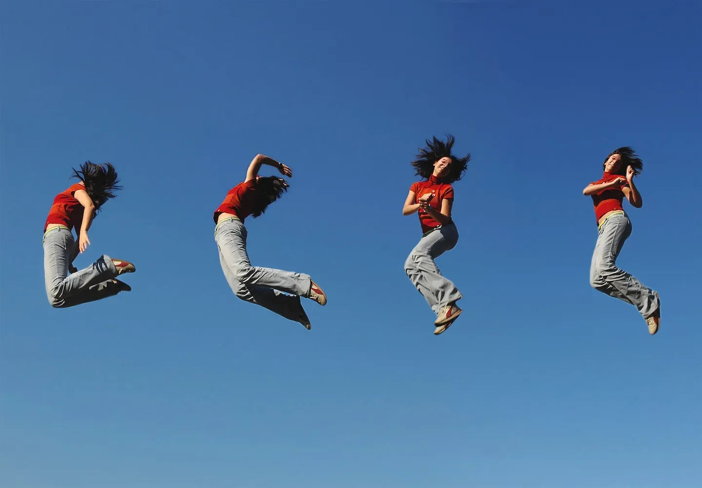 person jumping in a sequence person jumping in a sequence