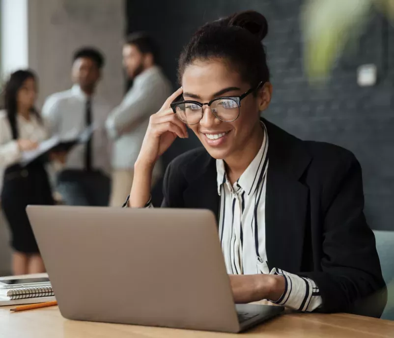 Woman at computer Woman at computer