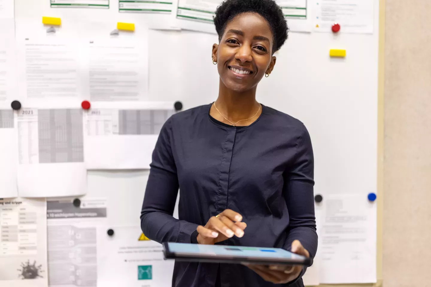 Business woman holding a tablet Business woman holding a tablet