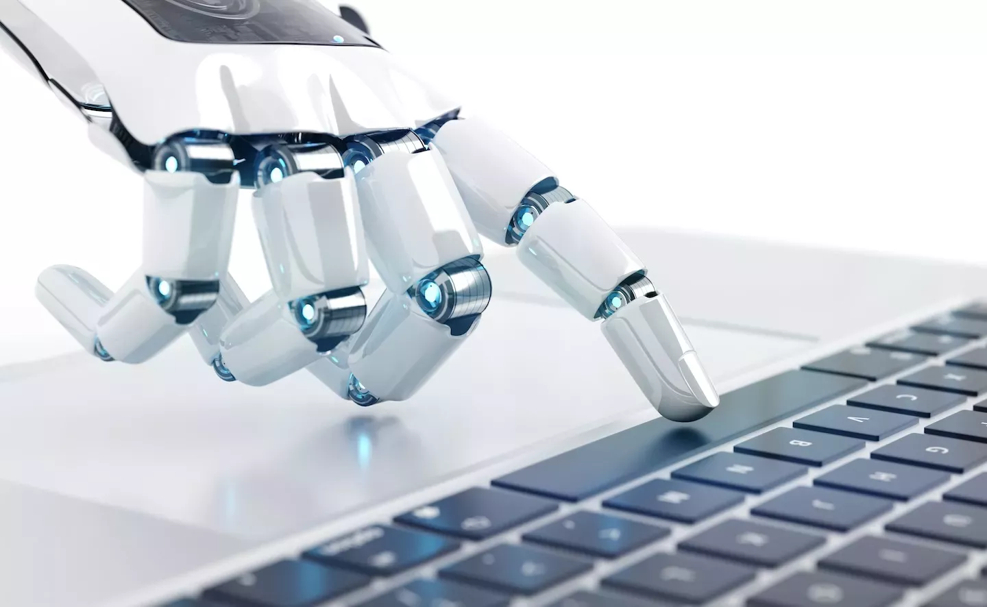 Robot clicking on keyboard Robot clicking on keyboard