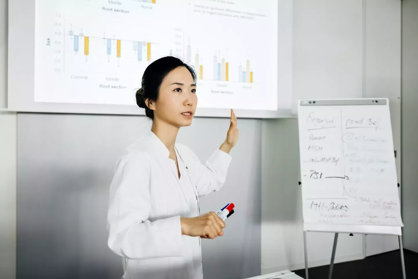 Woman doing speech Woman doing speech