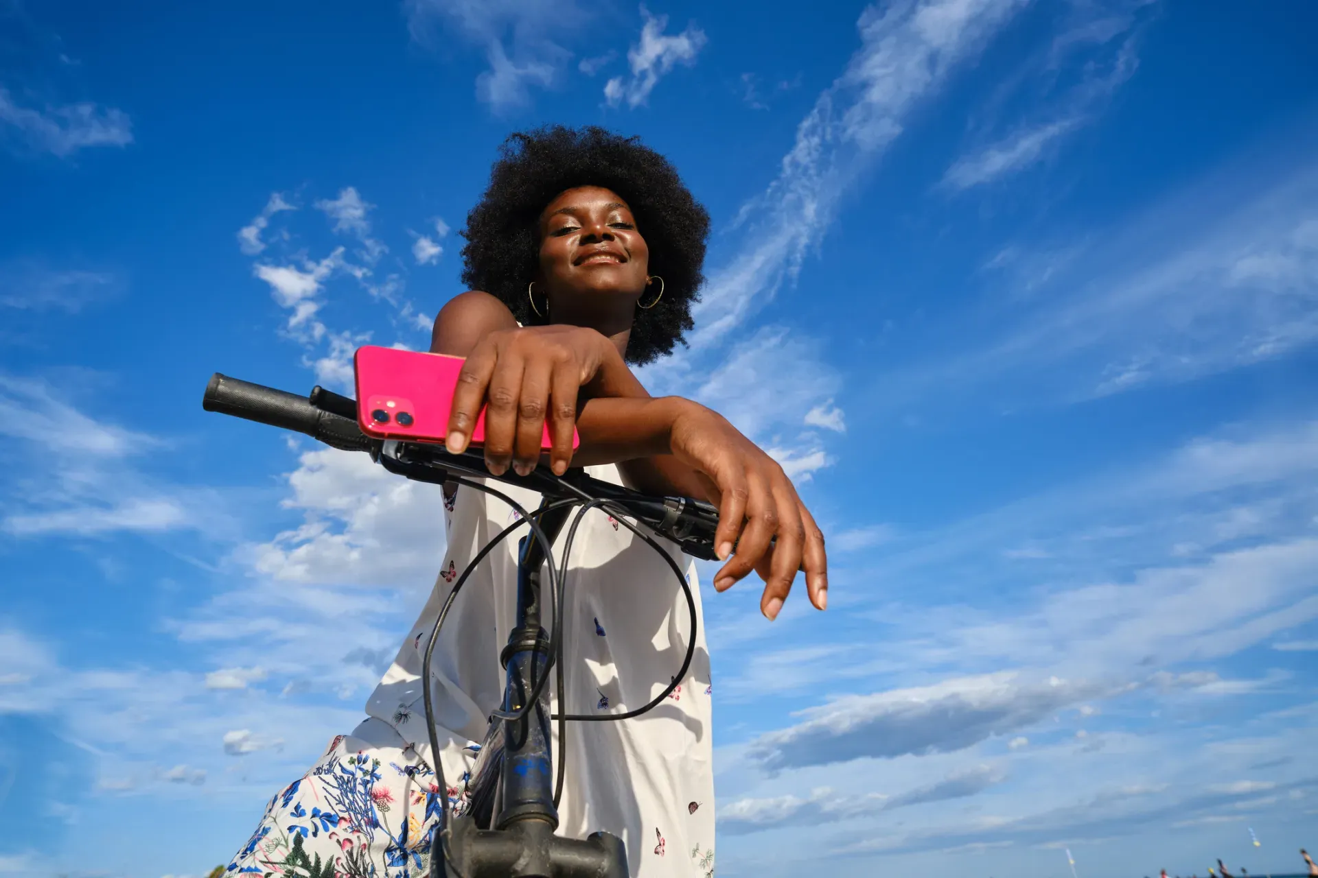 Woman with phone Woman with phone